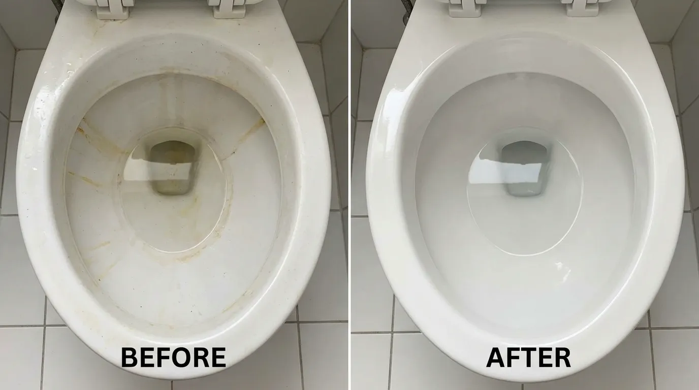 Prima/Dopo: WC di 8 anni dopo la prima applicazione